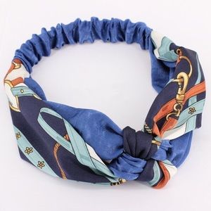 “Trujillo” Elastic Headband, Blue